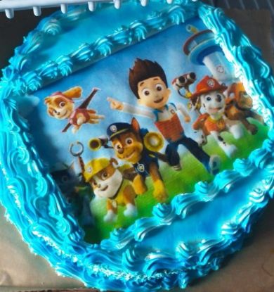 Imagen de Cake Vainilla con Crema de chocolate PAW PATROL
